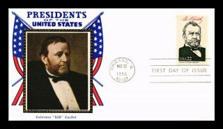 Dr Jim Stamps Us Ulysses S Grant President Colorano Silk Fdc Cover Chicago