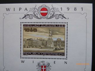 Osterreich Austria - 1981 Wipa Stamp Mini Sheet Mi 1696
