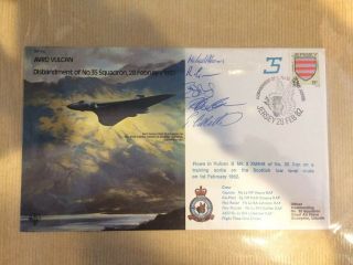 First Day Cover Avro Vulcan Disbandment Of 35 Squadron Signed By Crew