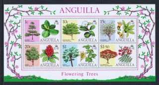 Anguilla 1976 Flowering Trees - Mnh Miniature Sheet - Cat £1.  50 - (119)