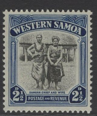 Samoa Sg183 1935 2½d Black & Blue Mnh