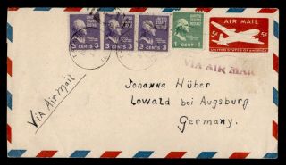 Dr Who Tampico Il Prexie Pair Uprated Airmail Stationery To Germany E39842