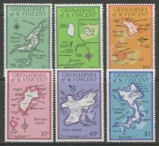 Grenadines Of St.  Vincent Sg18/23 1974 Maps Mnh
