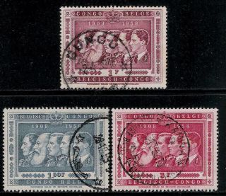 Belgium Colony Belgian Congo 1958 Old Stamps - Kings Of Belgium