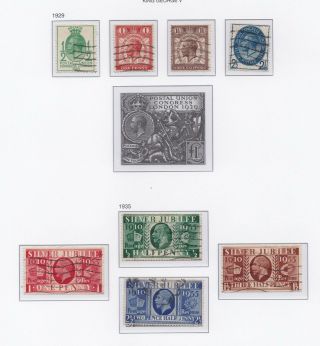 Lot:31706 Gb George V 1929 Postal Union Congress To 2 1/2d Blue 1935 Silver J