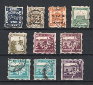 Palestine 1918 - 1930 Selected Stamps Including High Values To 200 Milliemes
