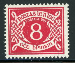 Ireland Mnh Postage Due Selections: Scott J21 8p Scarlet Wmk262 (1971) Cv$2,
