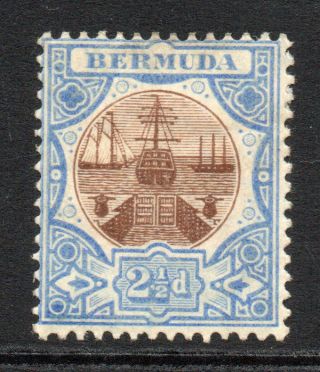 Bermuda 2 1/2d Stamp C1906 - 10 Mounted Sg40 (14)