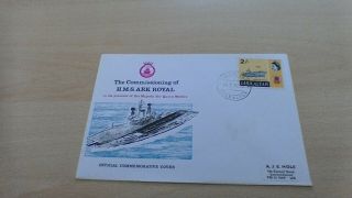1970 Gibraltar Hms Ark Royal Commissioning First Day Cover