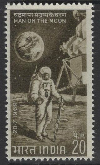 India Sg601 1969 First Man On The Moon Mnh