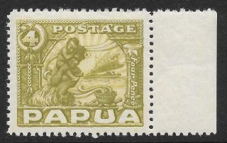 Papua 1932 - 40 4d Olive - Green Sg 135 (mnh)
