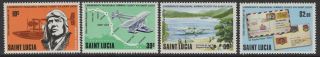 St.  Lucia Sg500/3 1979 50th Anniv Of Lindbergh 
