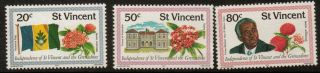 St.  Vincent Sg603/5 1979 Independence Mnh