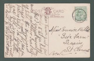 1911 Ppc Sent Locally In Jersey With St.  Owens Single Circle Postmark (w410)
