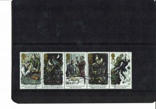 Great Britain 1993 Sherlock Holmes 24p Strip X 5 Stamps.  Cv $5,