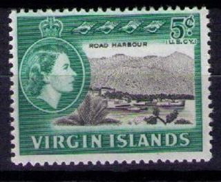 British Virgin Islands 1964 • Qeii 5c Road Harbour «mnh» Sg 182 [073]