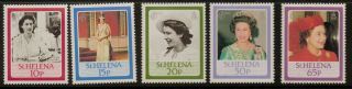 St.  Helena Sg477/81 1986 60th Birthday Of Queen Elizabeth Mnh