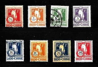Hick Girl Stamp - Old M.  &u.  Indo - China Postage Due Stamps Issue 1922 Y2595