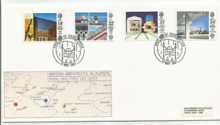 Gb 1987 British Architects In Europe Ipswich Cancel First Day Cover