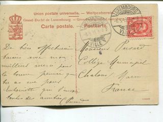 Luxembourg Picture Post Card To France 1911