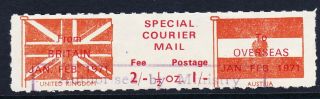 Post Strike 1971 Special Courier Austria Flag - Cinderella
