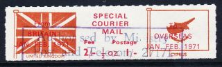 Post Strike 1971 Special Courier Cyprus Flag - Cinderella