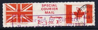 Post Strike 1971 Special Courier Canada Flag - Cinderella