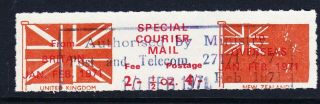 Post Strike 1971 Special Courier Zealand Flag - Cinderella