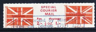 Post Strike 1971 Special Courier Gibraltar Flag - Cinderella