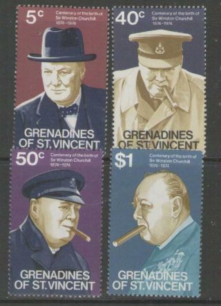 Grenadines Of St.  Vincent Sg53/6 1974 Winston Churchill Mnh