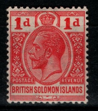 British Solomon Islands 1914 1923 1d King George V Sg25 Mh See Note