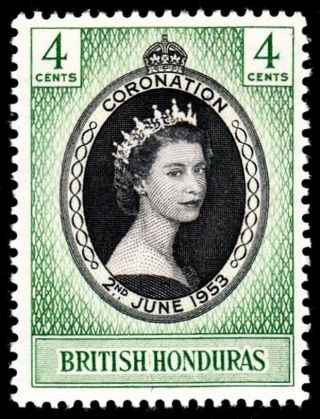 British Honduras - 1953 - Qe Ii - Coronation Issue - - Mlh - Single