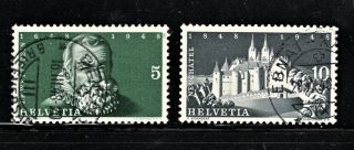 Hick Girl Stamp - Switzerland Stamps Sc 312 - 13 1948 Issues R1231