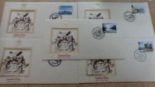 1980 National Trust Set Of 5 First Day Covers - Mixed Handstamps
