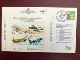 Great Britain,  Flown And Signed Royal Air Force Cover Jsf11