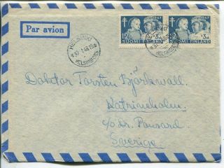 Finland Air Mail Cover To Sweden 30.  1.  1948
