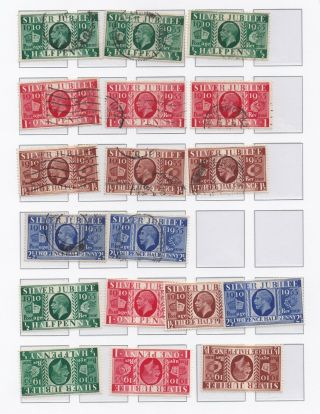Lot:32120 Gb George V Silver Jubilee Issue Stock Selection And