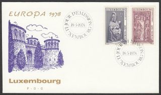 Luxembourg,  1978 Europa Cept Illustrated Fdc.  Scarcer Cachet.  Special Handstamp