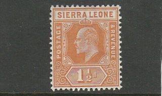 Sierra Leone - Sg 101 - 1 1/2d Orange - Fine