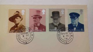 Winston Churchill First Day Cover House Of Commons Postmark 1974 4