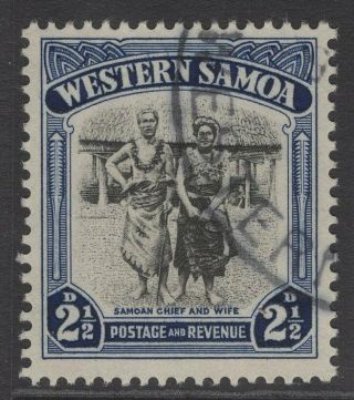 Samoa Sg183 1935 2½d Black & Blue Fine