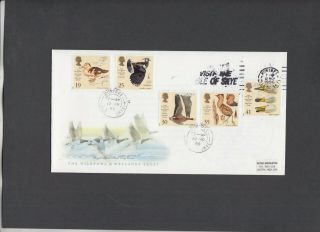 1996 Wildfowl Trust Royal Mail Fdc Visit The Isle Of Skye Slogan
