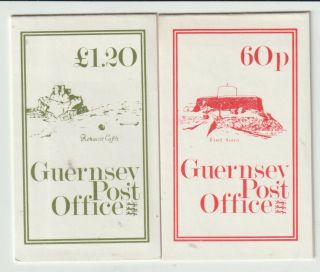 2 Booklets Of Stamps From The Channel Island Of Guernsey 1981.