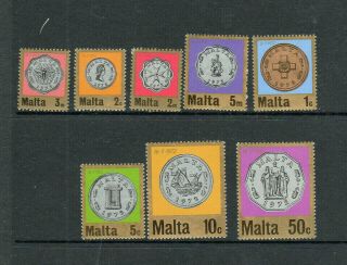 Malta 439 - 446 1972 Coins Vf Nh O.  G