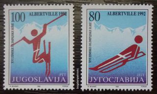 1992 Yugoslavia - Complete Set (mnh) Olympic Games Albertville Usa America I3