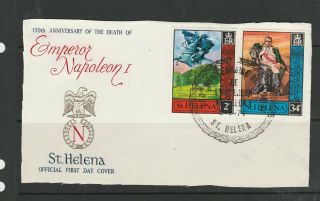 St Helena Fdc Front Only,  1971 Napoleon,  Illus,  Special Cancel,  Unaddressed