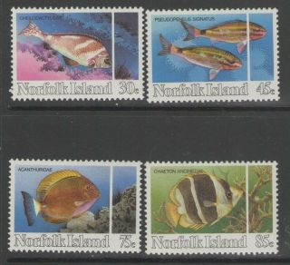 Norfolk Island Sg334/7 1984 Reef Fish Mnh