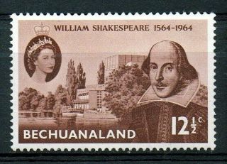 Bechunaland 1964 400th Anniversary Of Shakespeare Mnh Set S.  G.  185
