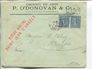 France 2x25c On Double Rate Cover To Finland 1904