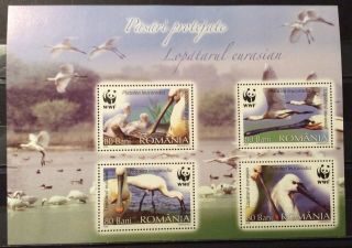 World Stamps 2006 Romania 1 Sheet Wwf Birds Sheet (b1 - 1b)